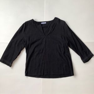 Black Boho Tunic Top